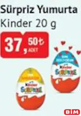 KİNDER SÜRPRİZ YUMURTA 20 G fiyat ve kampanya bilgisi